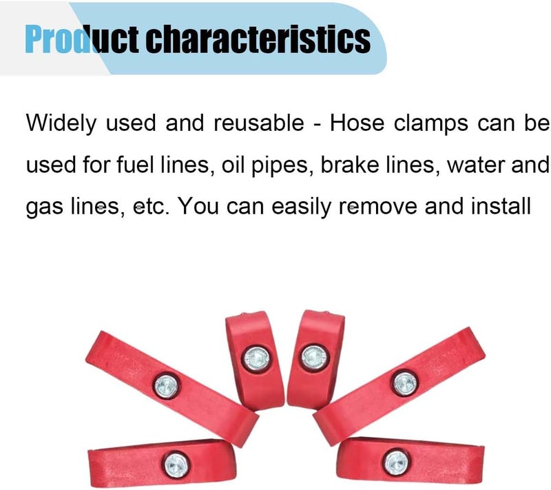 LHDOS 6PCS Car Spark Plug Wire Separator Divider Kit, Car Engine Ignition Wire Separators Holder for 7mm 8mm 9.5mm Wire, Spark Plug Wire Loom Divider Clamp (Red) - Image 5